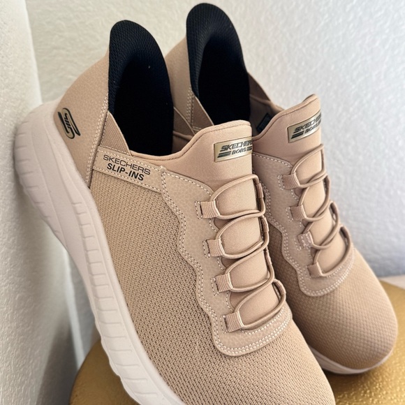 SKECHERS Men's Slip-ins Sport Squad Chaos - Daily Hype Sneakers . Beige . Size 9 - Picture 4 of 9